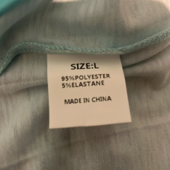 Turquoise & Animal Print Top - Picture 3 of 8